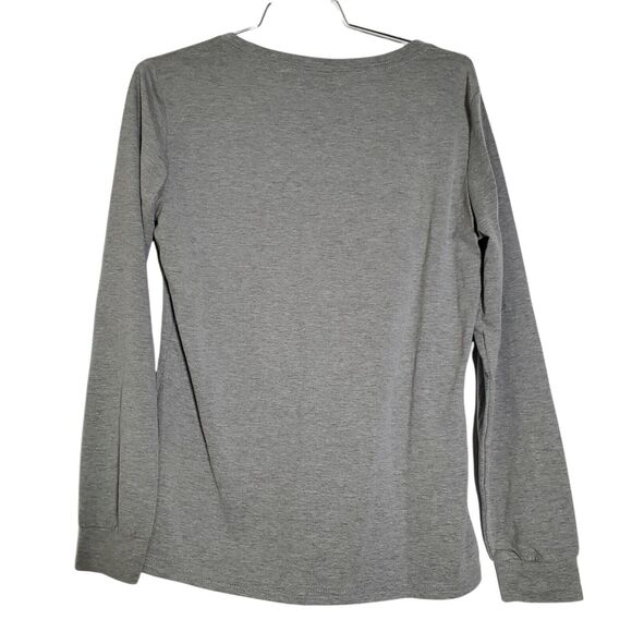 PatPat Believe Christmas Pajamas Set Gray Top Striped Pants Family Matching M - Picture 4 of 9